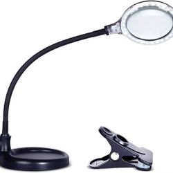 Brightech LightView Pro Flex 2 in 1 Magnifying Desk Lamp