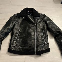 New Tommy Hilfiger Trend Moto Jacket sherpa lining, size S 