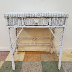 Vintage Wicker Vanity - Desk