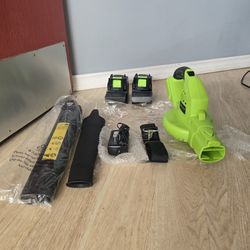 Anykit 20V Cordless Leaf Blower Kit - (2) Batteries & Charger Included