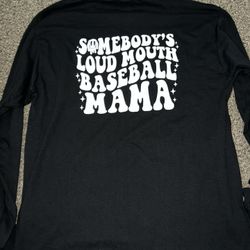 Custom Unisex LS Black Baseball Mama READ BELOW