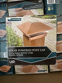 Veranda Solar Powered Fence Post Caps – LED Outdoor Lights (New)