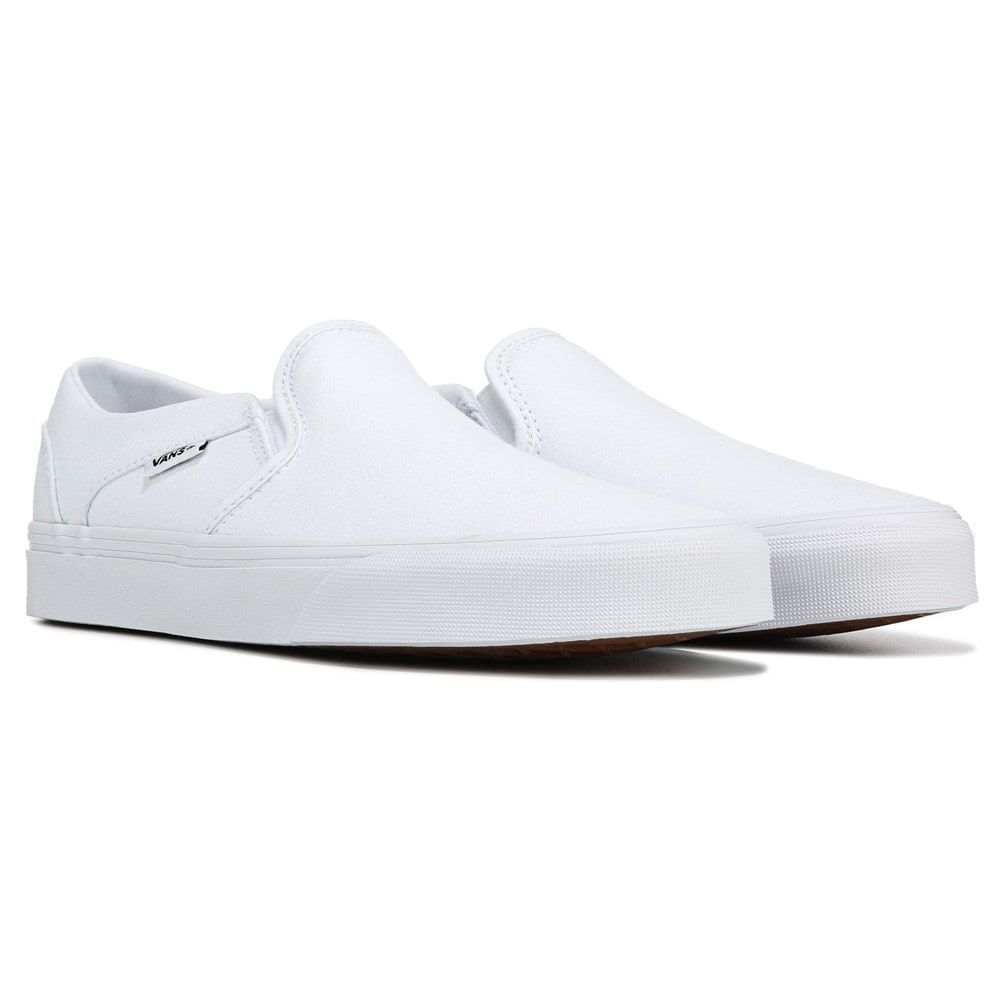 White Vans Slipons