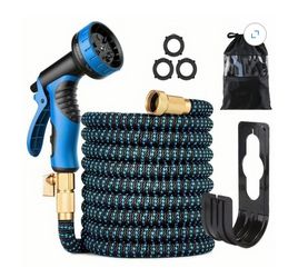 Garden Hose 100ft Kink-Free for Outdoor Water Hose Upgraded Leakproof Lightweight No-Kink 100ft Garden Hose