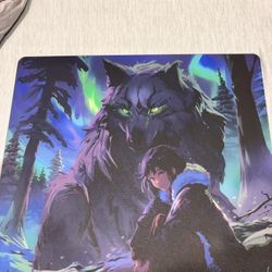 The Guardian by tekkusai glass mousepad