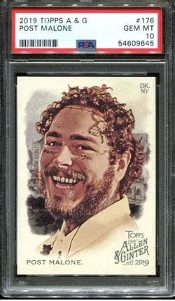 Psa 10 Post Malone Topps Rookie Card Allen Ginter
