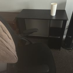 Desk and gaming chair