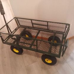 Heavy Duty Metal Yard Wagon Greenhouse Cart 900 Lb