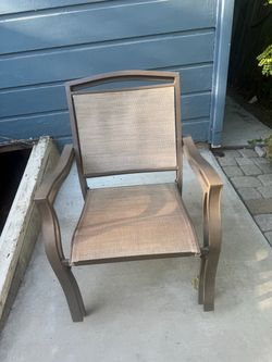 Outdoor Patio Sling Chair with Arms