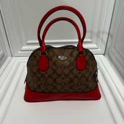 Coach Signature Cora Dome Satchel