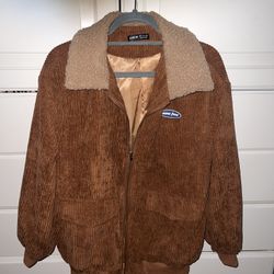 Brown Corduroy Sherpa Jacket 