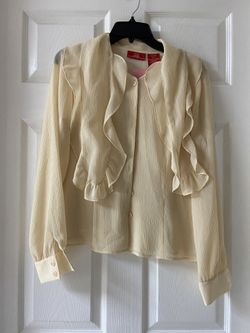 Oscar De La Renta,  Blouse, Beige, Size 6