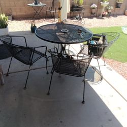 Iron Chair And Table 