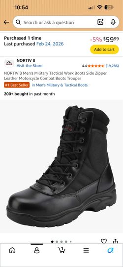 Tactical Work Boot With Side Zipper