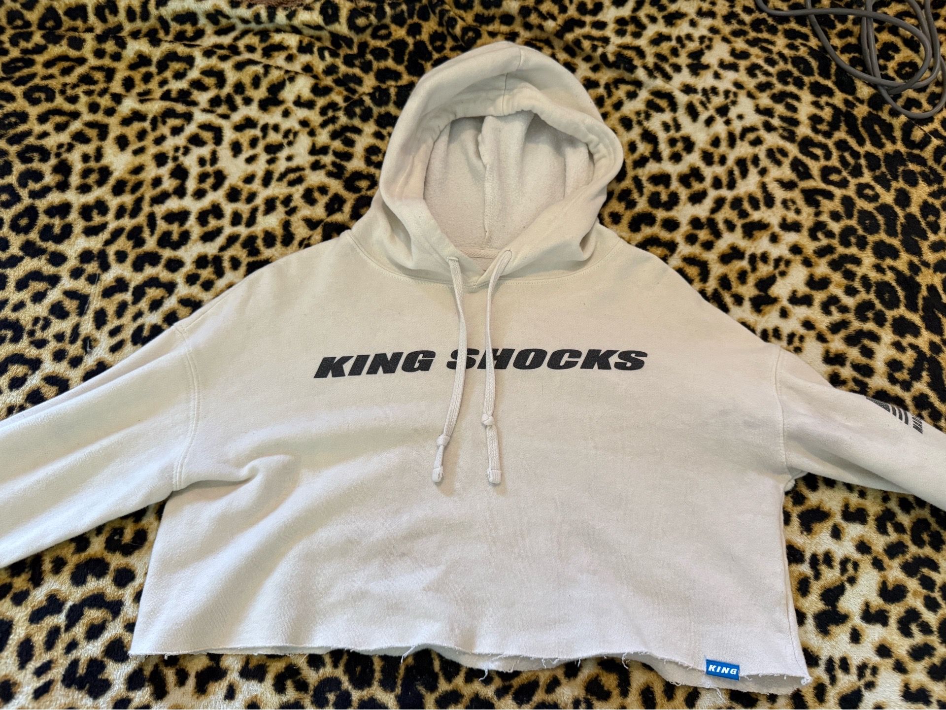KING Cropped Hoodie Size S