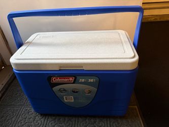 Cooler/Coleman-28 qt/36 cans (blue/white)-NEW