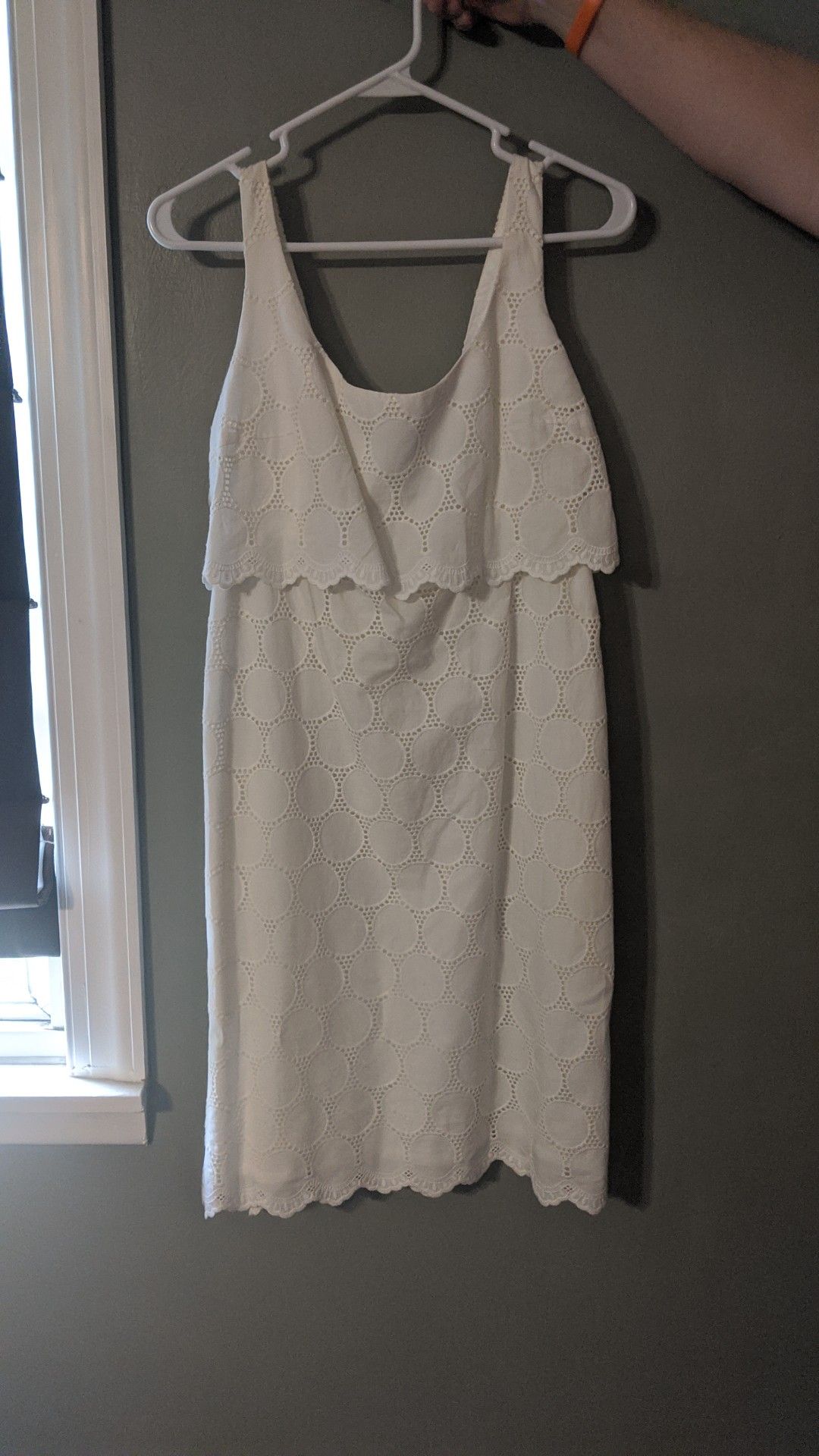 White eyelet dress
