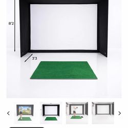 Golf simulator enclosure / Square Golf Launch Montor