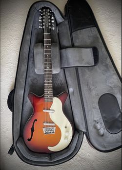 Danelectro 59M 12 - String 2010s - Tobacco Sunburst - Deluxe Case