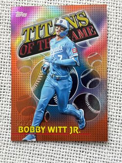 The 2026 Topps Series 1 Titans of The Game Bobby Witt Jr Orange Foil #2/25