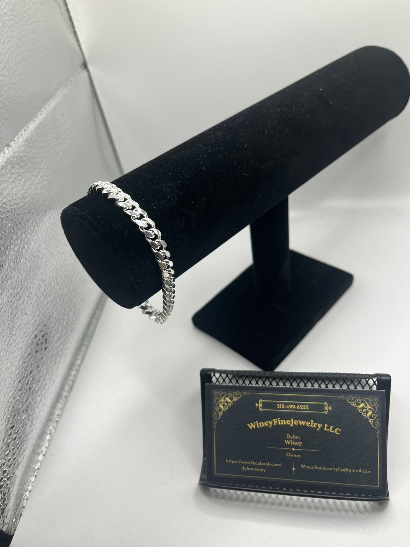 Solid 925 Italian Silver 6.3mm 8” Cuban Bracelet