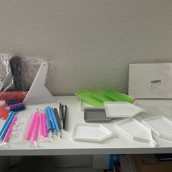 New Diamond Painting Supplies: Trays, Release Paper, Pens, Wax, Roller, Aligner/Ruler, Grips,  Multiplacers 