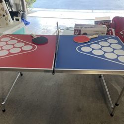 Mini Ping Pong And Cup Pong Table With Net