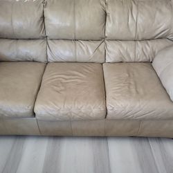 Set Of 2 Large Leather Sofa And Big ArmChair 