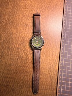 Vintage Timex Expedition Watch Green Dial Indiglo Digital Analog
