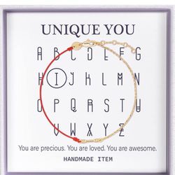 Gold Plated Initial Bracelet, New!