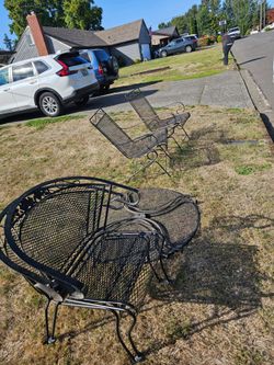 Free patio table and chairs.