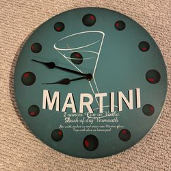 Martini Theme Wall Clock