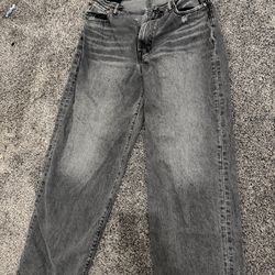 Abercrombie & Fitch Men's Ultra Baggy Jeans Gray Wash Size 33x34