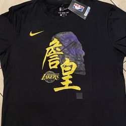 Los Ángeles Lakers Dry-Fit T-shirt Black , Unisex 