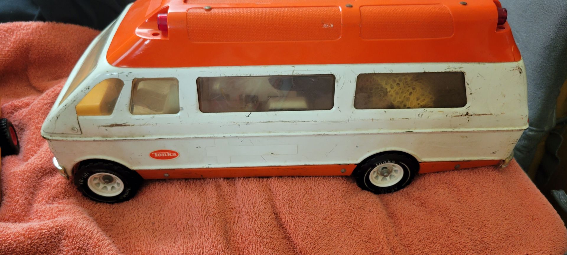 1970s  Vintage Rescue Van With Dolls And Stretcher