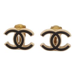 CHANEL Vintage Gold Plated Clip On Earrings