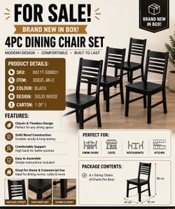 4pc wood chairs
