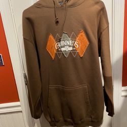 Adult Medium Brown Guinness Hooded Sweatshirt