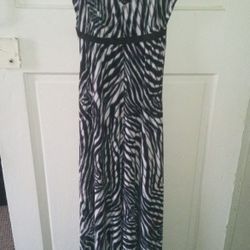 animal print long size S dress