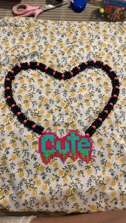 Kandi “Cute” Perler Necklace