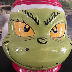 Ceramic Grinch Cookie Jar
