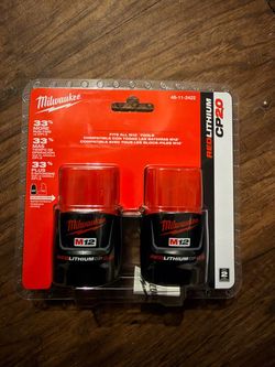 Milwaukee M12 REDLITHIUM CP2.0 Battery 2-Pack