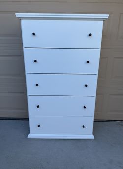 Dresser White 5-Drawers