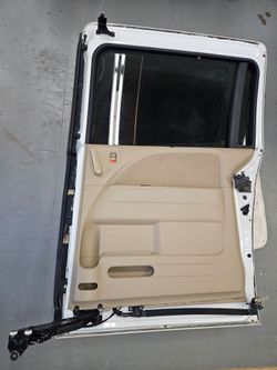 White Car Door with Window and Interior Panel