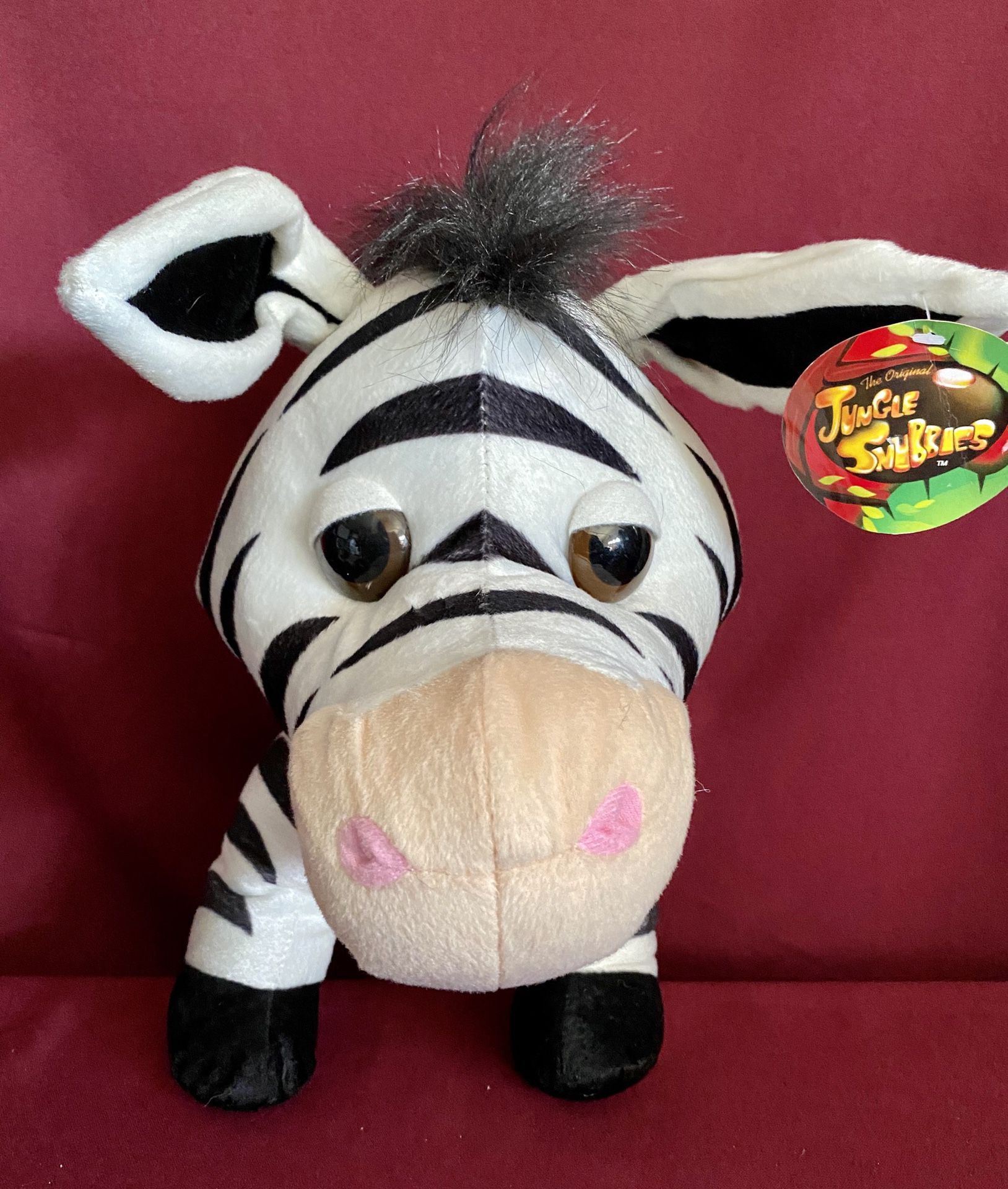 Jungle Snubbles Zebra Plush Animal 13”
