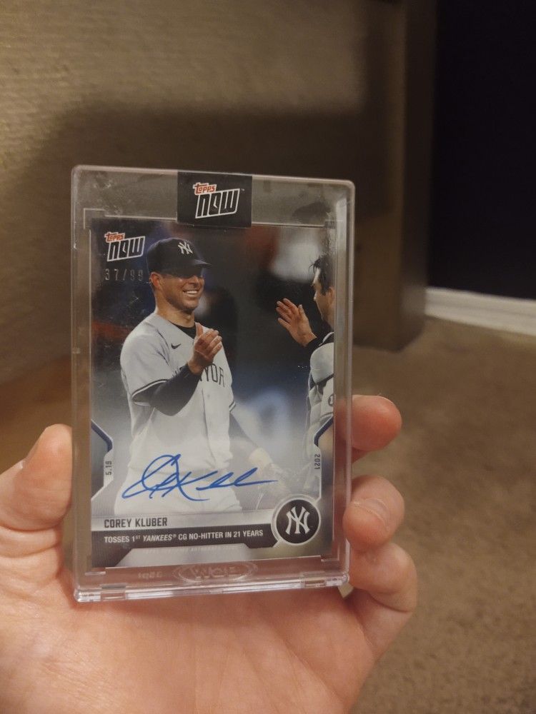 New York Yankees Corey Kluber Topps Now No Hitter Auto