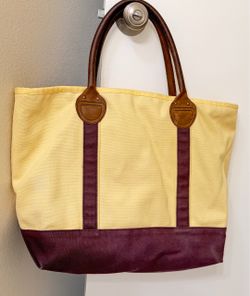 Large Canvas And Leather Tote
