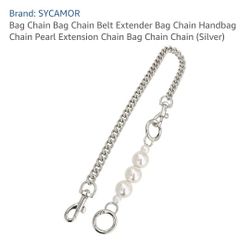 Handbag Chain Pearls Extension  Silver