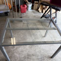 Small Metal Table With Glass Top Kitchen Table