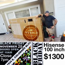 100 INCH TV SMART 4k TV HISENSE U70 BLACK FRIDAY SALE 